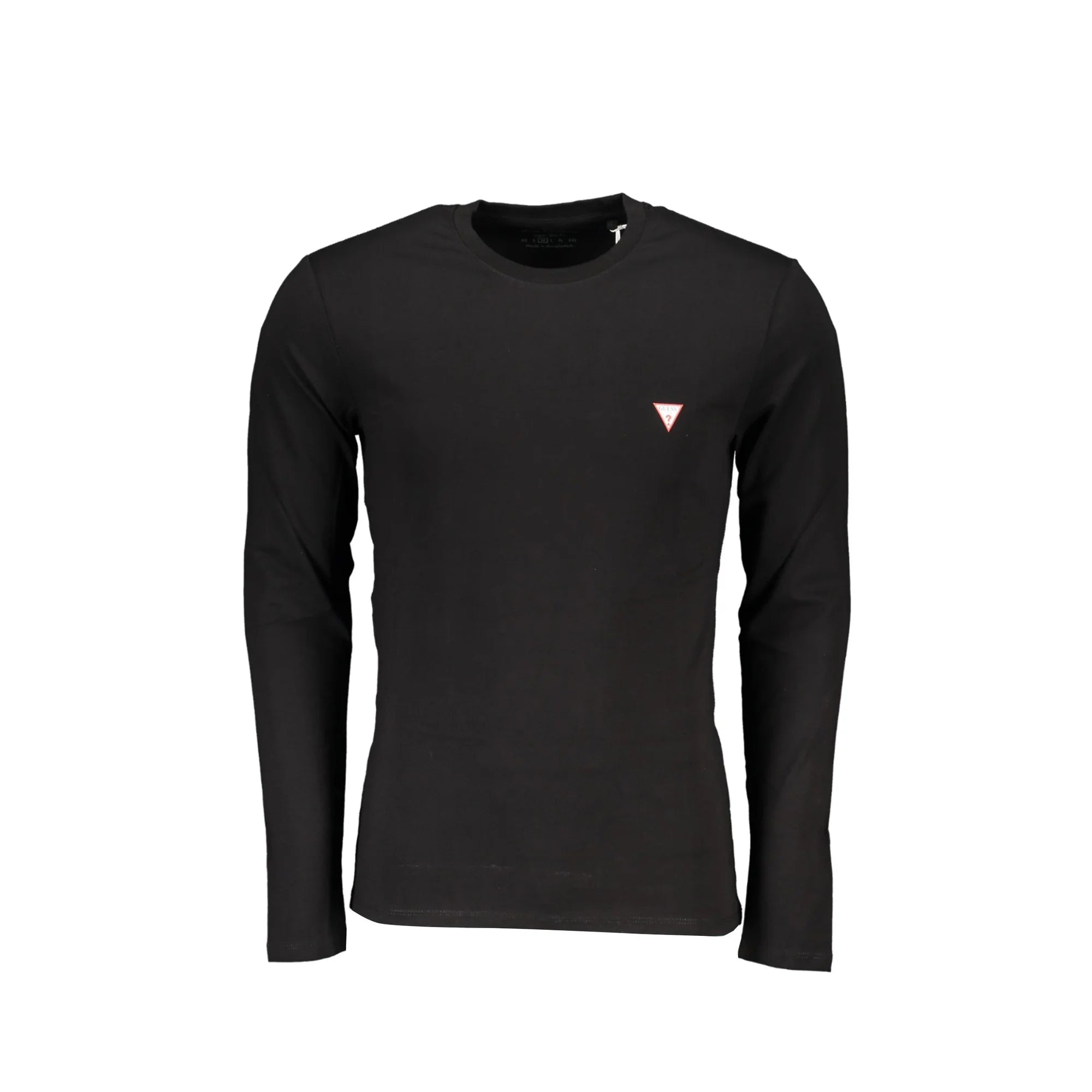Guess Jeans T-Shirt Maniche Lunghe Uomo Nera Stampa Logo Nero - foto prodotto